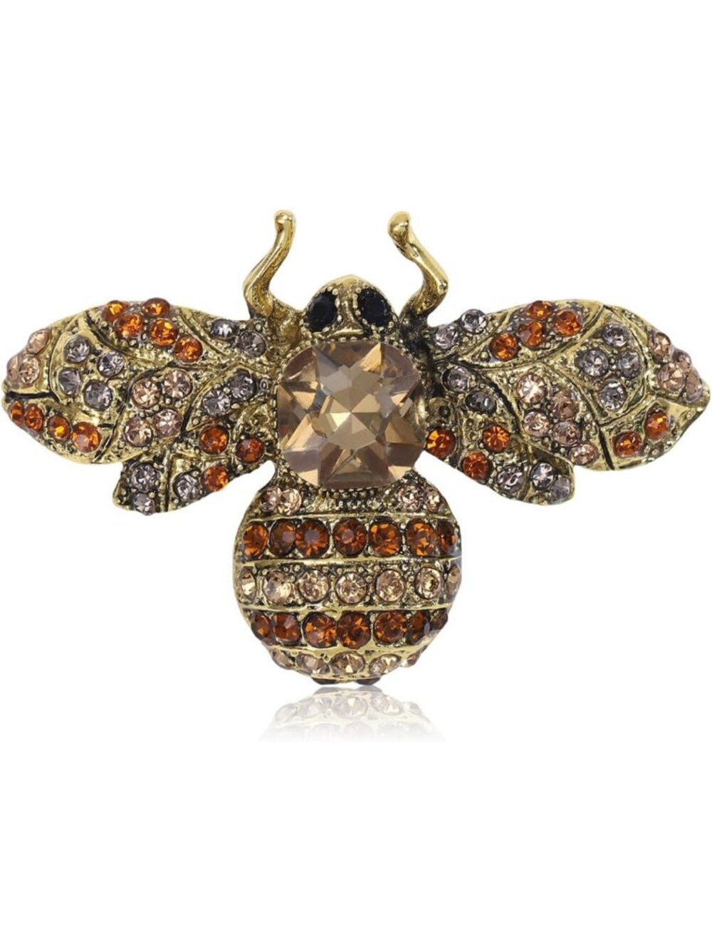 Vintage Rhinestone Insect Brooch for Women | Enamel Bug Lapel Pin Jewelry